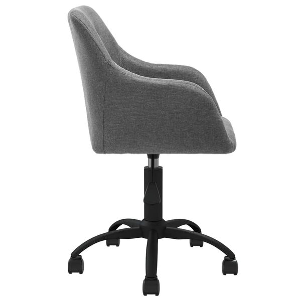 vidaXL Okretne blagovaonske stolice od tkanine 2 kom svjetlosive