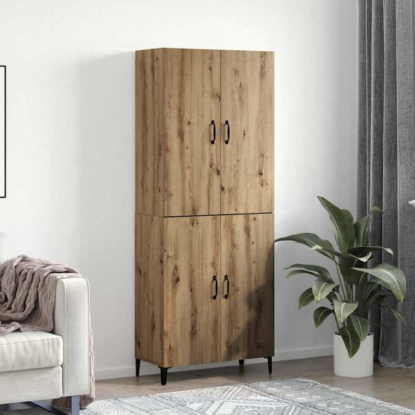 vidaXL Highboard 2 pcs Umjetnički hrast Konstruirano drvo