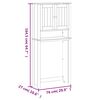 vidaXL Ormarić za perilicu rublja BERG bijeli 76x27x164,5 cm drveni
