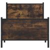 vidaXL Metalni okvir kreveta bez madraca boja hrasta 90x190 cm