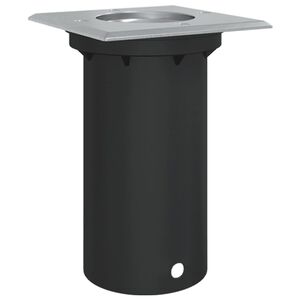 vidaXL Vanjska podna svjetiljka kvadratna crna 10,5x10,5cm aluminijska