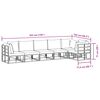vidaXL Sjedeća garnitura za vrt s jastukom 6 pcs Crna Aluminij