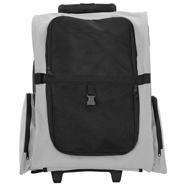 vidaXL Kolica za kućne ljubimce 3-u-1 Dizajn Siva 48x32x(57-106) cm Oxford tkanina