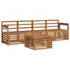 vidaXL Set vanjskih sofa 5 kom. 4-sjedala Prirodna Čvrsto drvo akacije