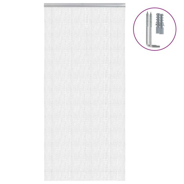 vidaXL Lančani zastor za za&scaron;titu od muha 100 x 226 cm aluminijski