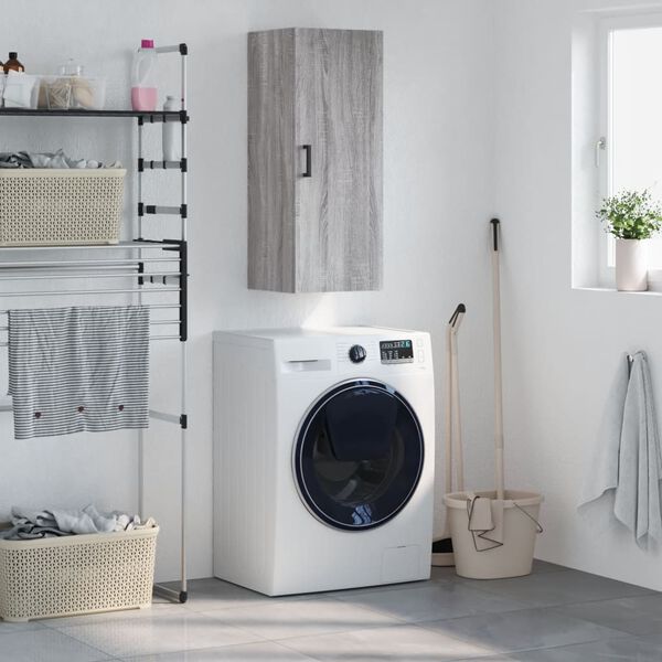 vidaXL Zidni ormarić siva boja hrasta sonome 34,5 x 34 x 90 cm