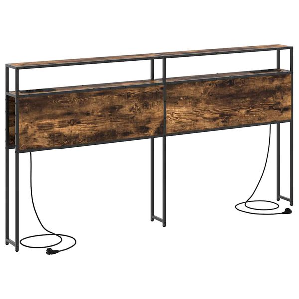 vidaXL Skladi&scaron;no uzglavlje Dimljeni hrast 200 cm Konstruirano drvo