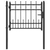 vidaXL Ogradna vrata HORST 100 x 75 cm Metal Crna Može se zaključati