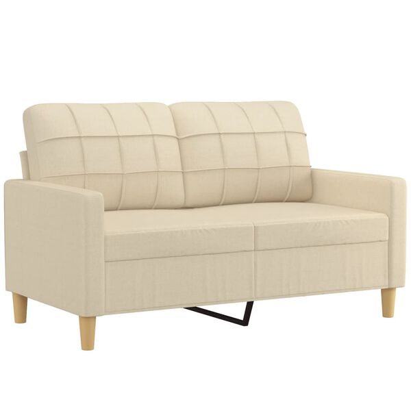 vidaXL 3-dijelni set sofa s jastucima krem od mikrovlakana