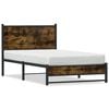vidaXL Metalni okvir kreveta bez madraca boja hrasta 107x203 cm