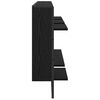 vidaXL Set zidnih polica s policom 4 pcs Crni hrast 65 x 25 x 30 cm