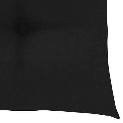 vidaXL Blagovaonske stolice s crnim jastucima 4 kom masivna tikovina