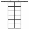 vidaXL Klizna vrata s okovom 102x205 cm ESG staklo i aluminij