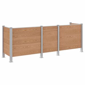 vidaXL Ograda za kante za smeće Smeđa 315 x 85 x 115 cm Aluminij i WPC
