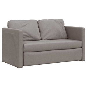 vidaXL Podni kauč na razvlačenje 2-u-1 smeđesivi 112x174x55 cm bar&scaron;un