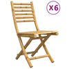 vidaXL Sklopive stolice 6 kom 43x54x88 cm bambus