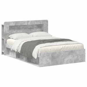 vidaXL Okvir kreveta s pohranom Betonska siva 140 x 190 cm