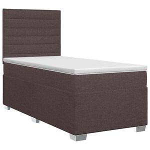 vidaXL Boxspring krevet s madracem Tamno smeđa 80 x 200 cm Tkanina