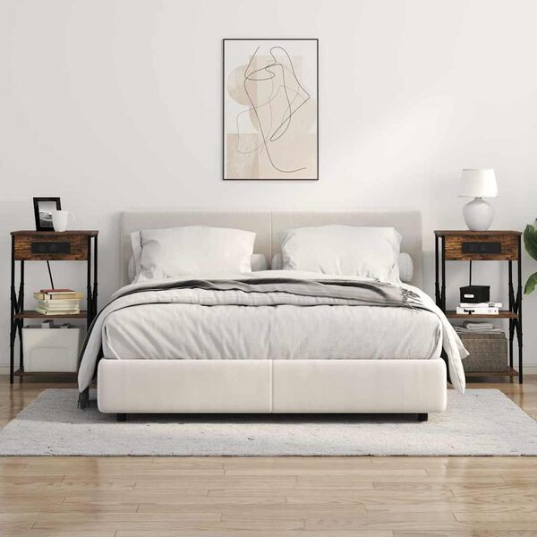 vidaXL Noćni ormar Dimljeni hrast 41 x 31 x 76 cm Konstruirano drvo