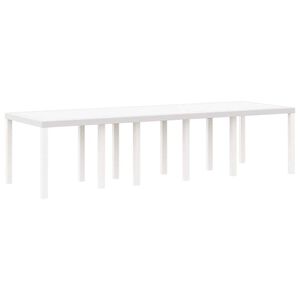vidaXL Stol za vrt Bijelo 300 x 100 x 73 cm poliratan