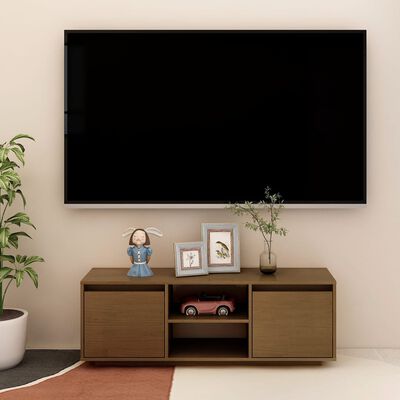 vidaXL TV ormarić smeđa boja meda 110 x 30 x 40 cm od masivne borovine