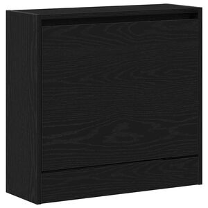 vidaXL Ormar za cipele 60 x 21 x 57 cm Konstruirano drvo Crni hrast