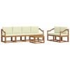 vidaXL Set vanjskih sofa 7 kom. Prirodna i krem