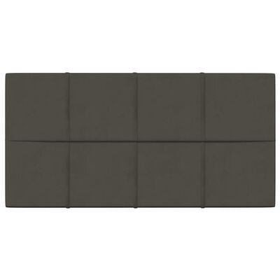 vidaXL Zidne ploče baršunaste 12 kom tamnosivi 60 x 30 cm 2,16 m²