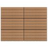 vidaXL Pločice za decking 6 pcs Smeđa 60 x 30 cm Drvoplastična smjesa