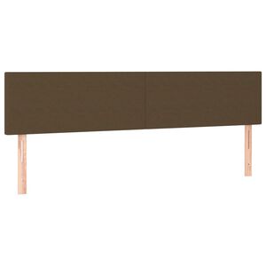 vidaXL Uzglavlja tamnosmeđa 200x5x78/88 cm od tkanine