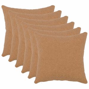 vidaXL Presvlaka za jastuk 6 pcs HEERLEN Bež 30 x 30 cm Boucl&eacute;