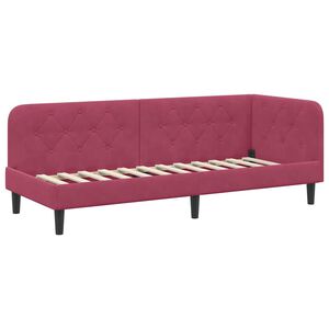 vidaXL Kutni okvir kreveta Vinska crvena 80 x 200 cm Bar&scaron;un