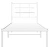 vidaXL Metalni okvir za krevet s uzglavljem bijeli 80x200 cm
