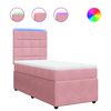 vidaXL Box spring krevet s madracem ružičasti 90x200 cm bar&scaron;unasti
