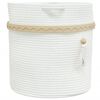 vidaXL Košara za pohranu bijela Ø 38 x 36 cm pamučna