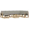 vidaXL Set vanjskih sofa s jastukom 9 pcs Bijela i svjetlosiva