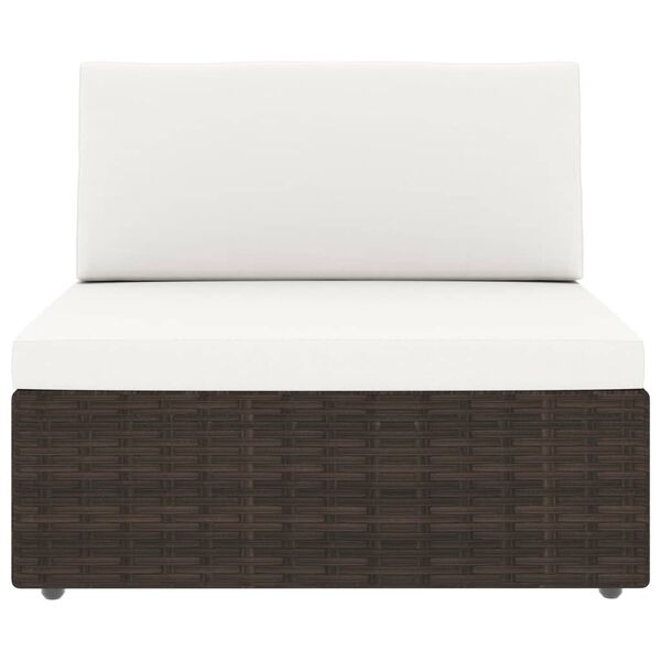 vidaXL 4-dijelna vrtna garnitura od poliratana smeđa