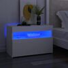vidaXL Noćni ormarić LED visoki sjaj bijeli 2 kom 60 x 35 x 40 cm drvo