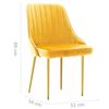 vidaXL Blagovaonske stolice 2 kom žute bar&scaron;unaste