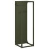 vidaXL Stalak za drva maslinasto zelena Hladno valjani čelik