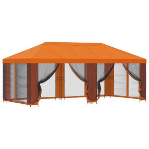 vidaXL Paviljon s bočnim stranama 6 x 3 m Narančasta Poliester i čelik