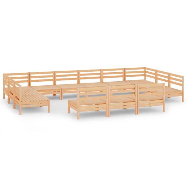 vidaXL 13-dijelna vrtna garnitura od masivne borovine