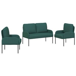 vidaXL Setovi sofa 3 pcs Tamnozelena 115 x 56 x 80 cm &Scaron;perploča
