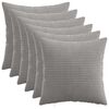 vidaXL Presvlaka za jastuk 6 pcs HEERLEN Svjetlosiva 45 x 45 cm Kord