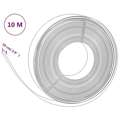 vidaXL Vrtna ivica smeđa 10 m 10 cm od polietilena