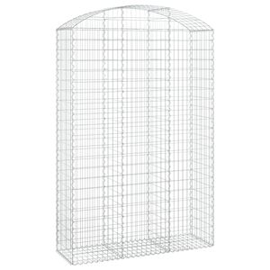 vidaXL Gabionska ko&scaron;ara s lukom 150x50x220/240 cm pocinčano željezo