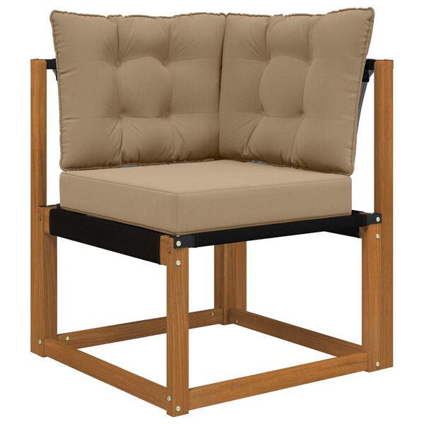 vidaXL Jastuk za vanjsku sofU 3 pcs Sivo-smeđa Poliester