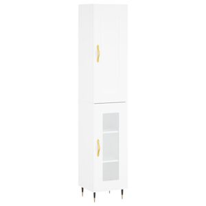 vidaXL Visoka komoda bijeli 34,5x34x180 cm od konstruiranog drva
