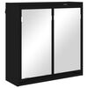 vidaXL Kupaonski ormar s ogledalom s policom Crna 60 x 20 x 60 cm