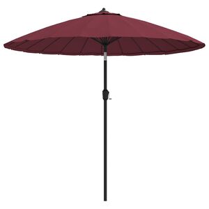 vidaXL Vanjski suncobran s aluminijskim stupom 250 cm bordo